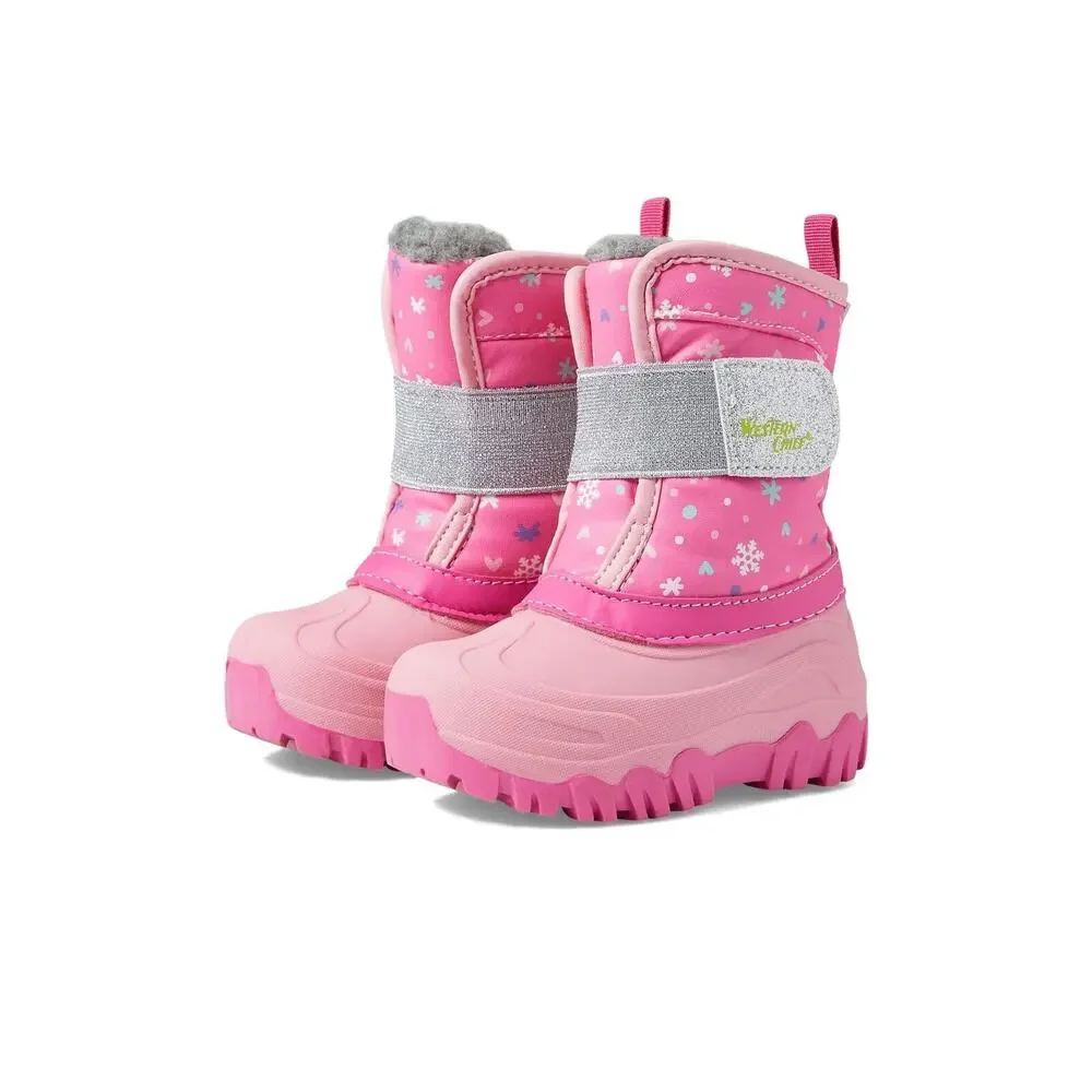 Western Chief Girl's Baker Snow‎ Boot Pink 9 Toddler M